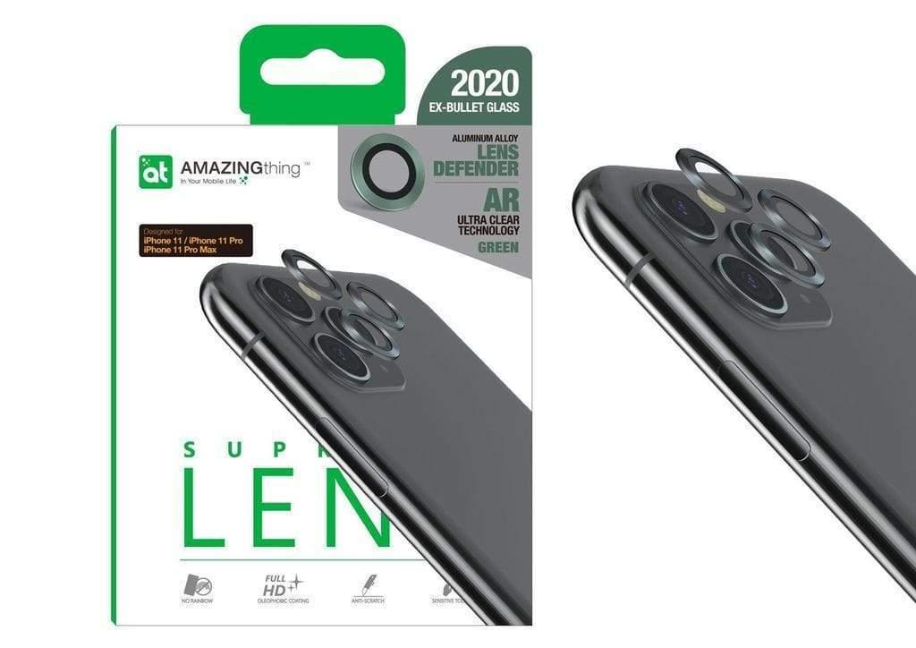 AMAZINGTHING at supreme lens defender iphone 11 3d corning lens green