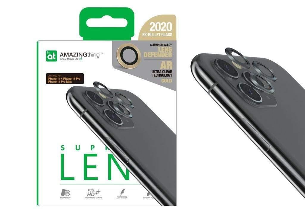 كفر AMAZINGTHING - AT SUPREME LENS DEFENDER IPHONE 11 3D CORNING LENS - ذهبي