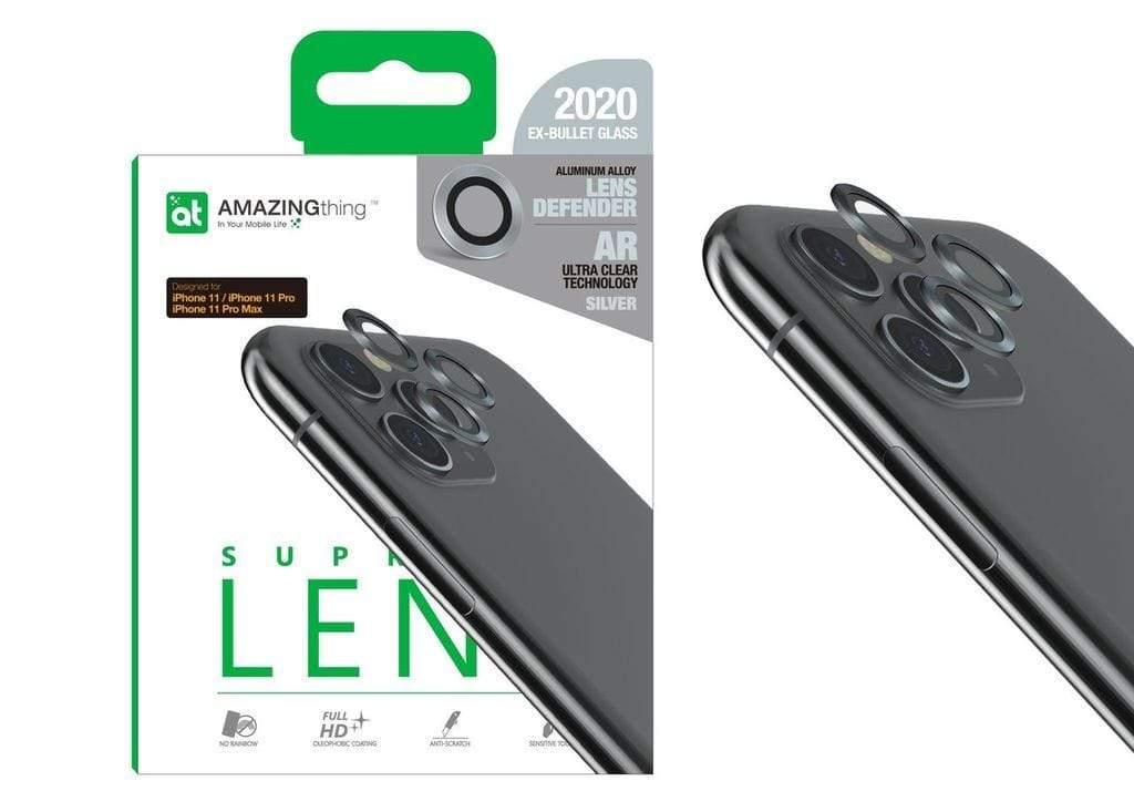 كفر AMAZINGTHING - AT SUPREME LENS DEFENDER IPHONE 11 3D CORNING LENS - فضي