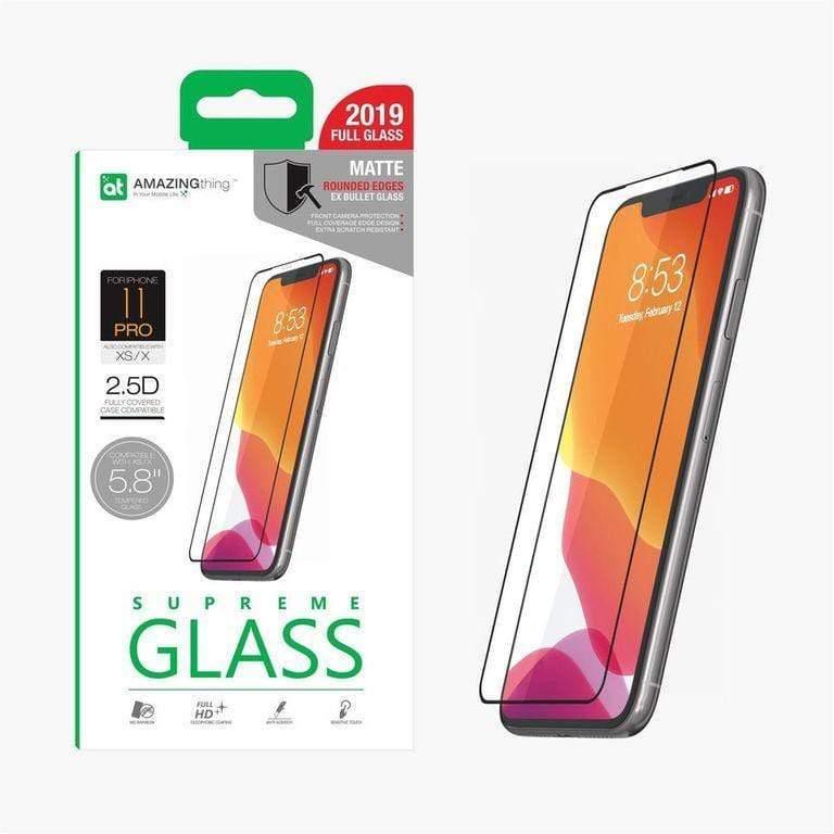 شاشة حماية AMAZINGTHING - AT IPHONE XI 6.1" 0.3M 2.5D MATTE GLASS - أسود