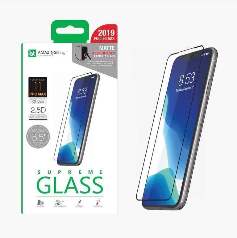 شاشة حماية AMAZINGTHING - AT IPHONE XI 6.5" 0.3M 2.5D MATTE GLASS - أسود