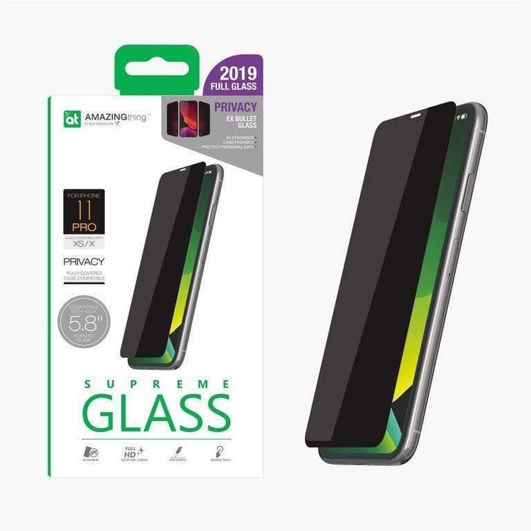 شاشة حماية AMAZINGTHING - AT IPHONE XI 6.1" 0.3M 2.5D PRIVACY F.COV GLASS - أسود