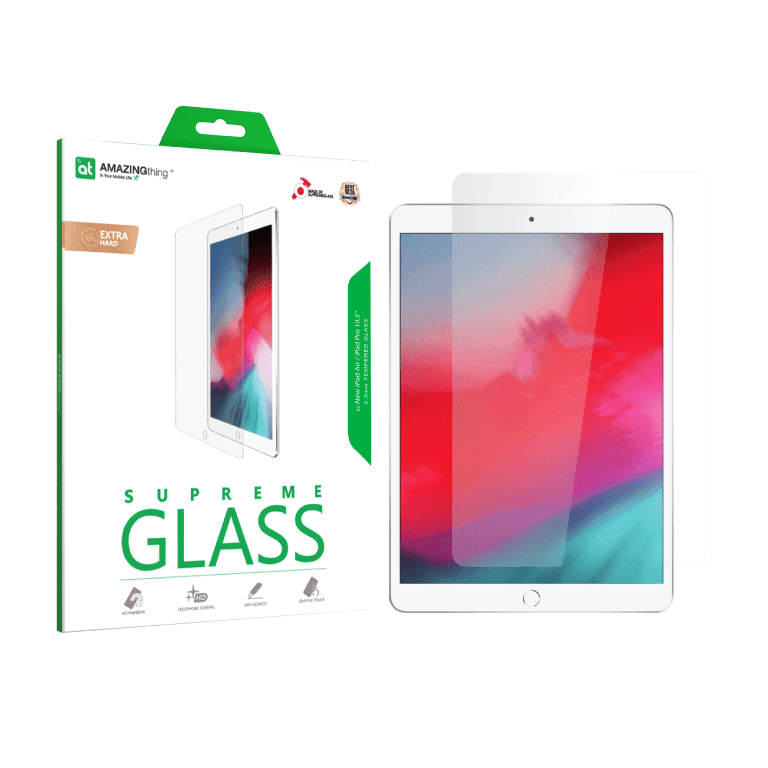 شاشة حماية AMAZINGTHING - AT IPAD 10.2'' 2019 2.5D F.COV.SUPREMEGLASS (CRYSTAL)