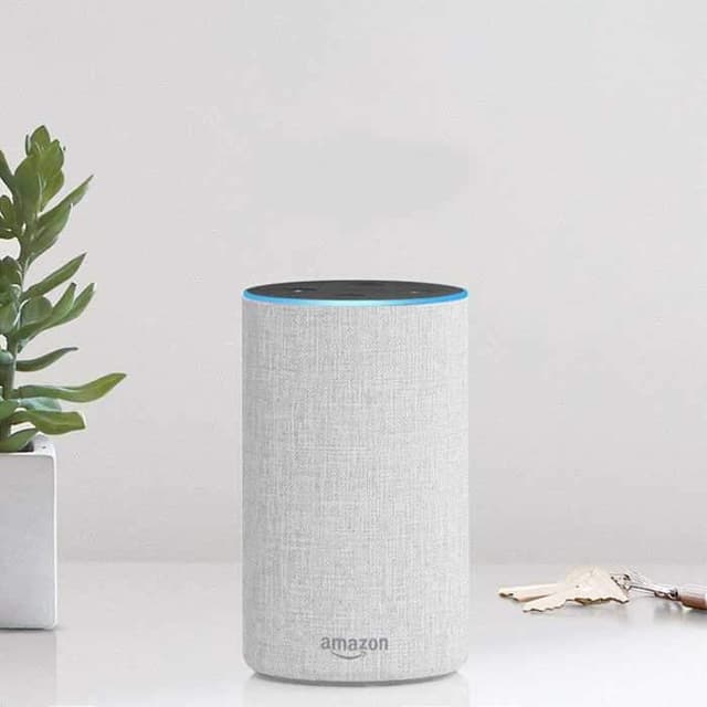 amazon echo 2nd gen smart speaker sandstone fabric