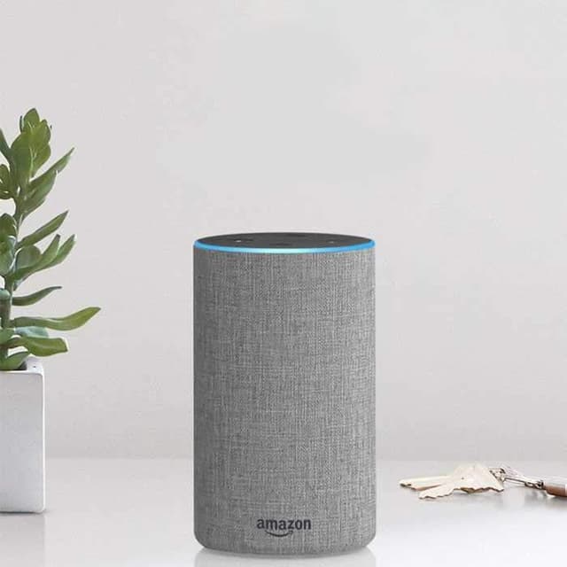 amazon echo 2nd gen smart speaker heather gray fabric Jomla.ae