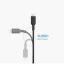 سلك ايفون من أنكر باورلاين+ لايتنينغ 6 أقدام أسود (بدون إنترنت) Anker PowerLine+ II Lightning Cable 6ft UN - Black ( Offline )
