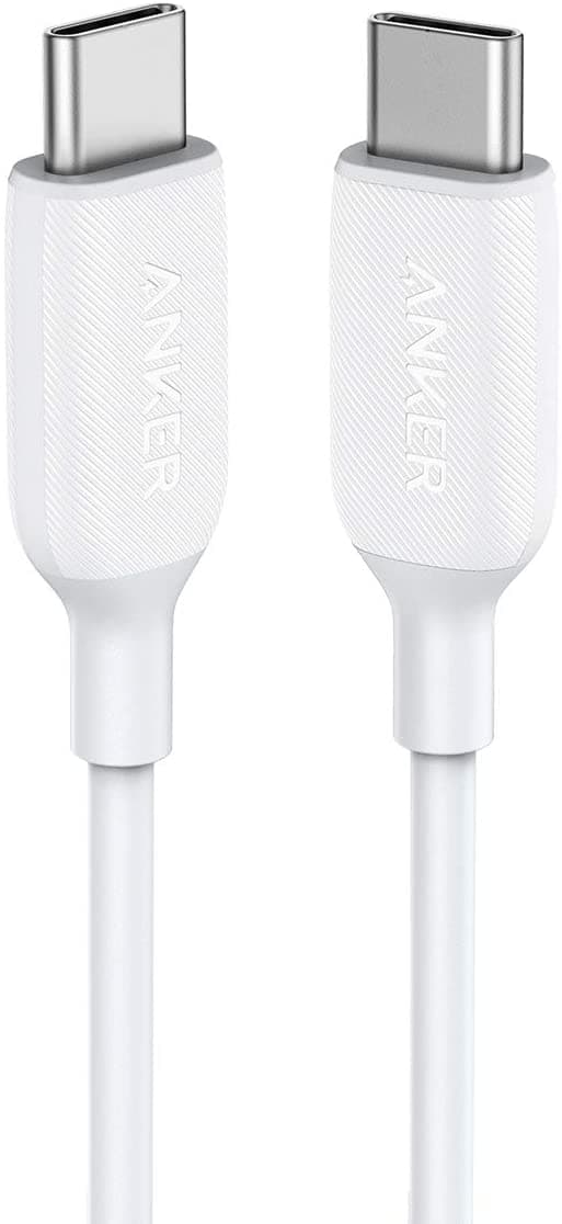 سلك شاحن تايب سي شحن سريع أبيض باور لاين انكر Anker Powerline Type-C fast charging white charger - SW1hZ2U6NjkyNTk=