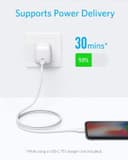 سلك شاحن ايفون الاصلي سريع 1.8 متر أبيض انكر Anker White 1.8 M Powerline SELECT USB-C CABLE WITH LIGHTNING