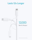 سلك شاحن ايفون الاصلي سريع 1.8 متر أبيض انكر Anker White 1.8 M Powerline SELECT USB-C CABLE WITH LIGHTNING