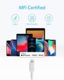سلك شاحن ايفون تايب سي 90 سم أبيض انكر Anker White 90Cm Usb C iPhone Truck Cable