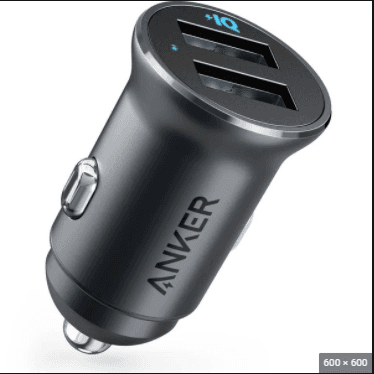 شاحن سيارة ANKER POWERDRIVE 2 ALLOY - أسود