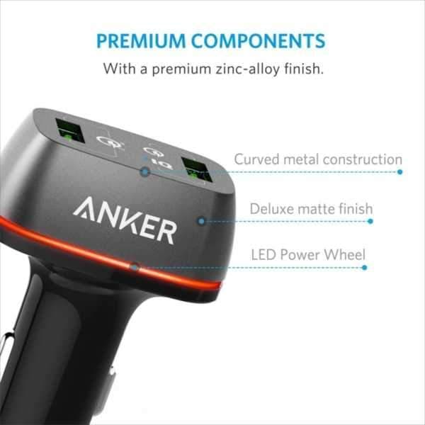 Anker Powerdrive+ 2 With Quick Charge 3.0 Un Offline Packaging - Black