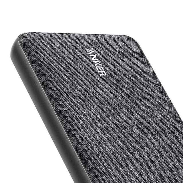 بور بانك بطارية متنقلة أنكر بوركور 20,000 ميلي امبير قماشي أسود Anker Powercore essential fabric black