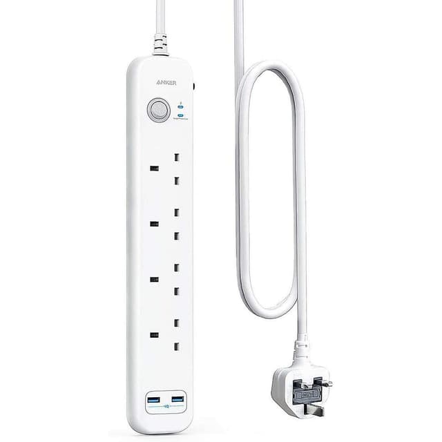 وصلة كهربائية انكر 4 مخارج كهرباء و2 يو اس بي Anker Extension Lead with 2 USB Ports and 4 Wall Outlets