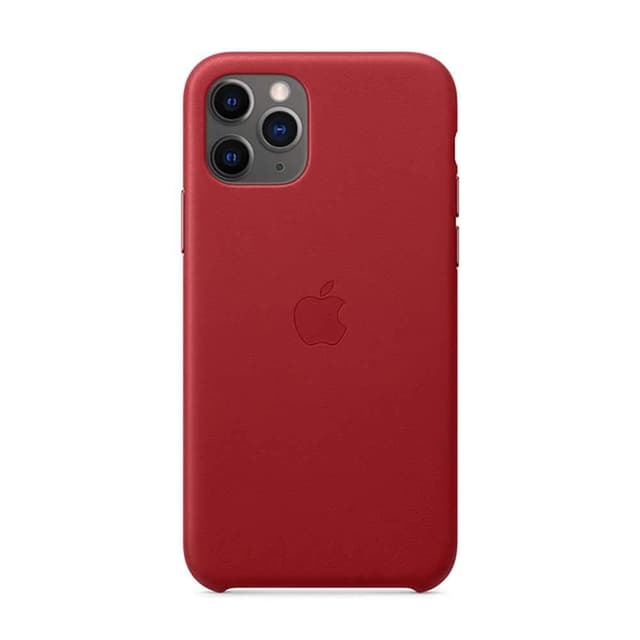 apple iphone 11 pro max leather case red