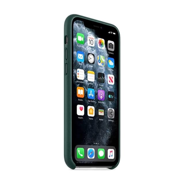 apple iphone 11 pro max leather case forest green