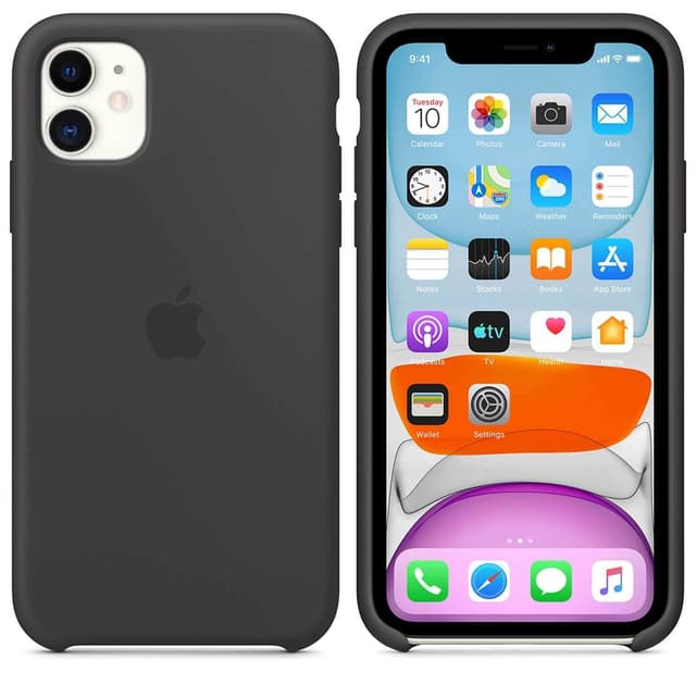 apple iphone 11 silicon case black