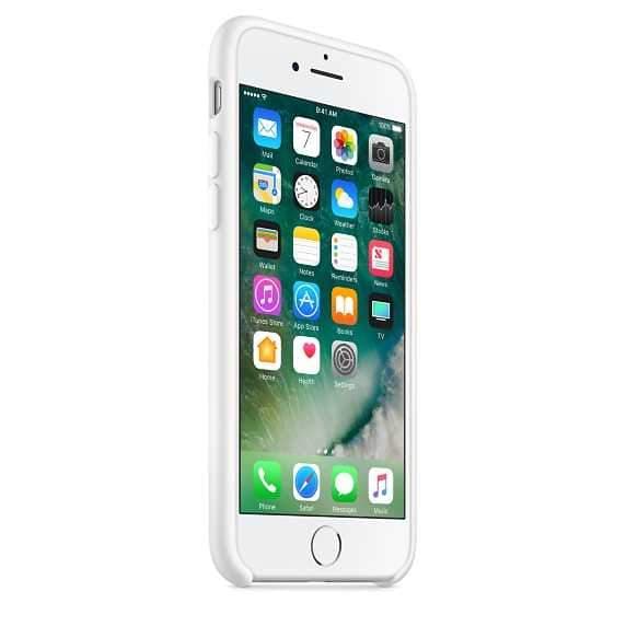 كفر ايفون 7 سيليكون باللون الابيض من ابل Apple iPhone 7 Silicone Case White