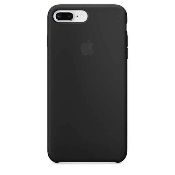 كفر جوال ايفون 8 بلس باللون الاسود سيليكون من ابل Apple iPhone 8 Plus Silicone Case Black
