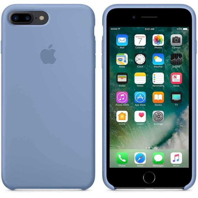 كفر ايفون 7 بلس باللون السماوي سيليكون من ابل Apple iPhone 7 Plus Silicone Case Azure