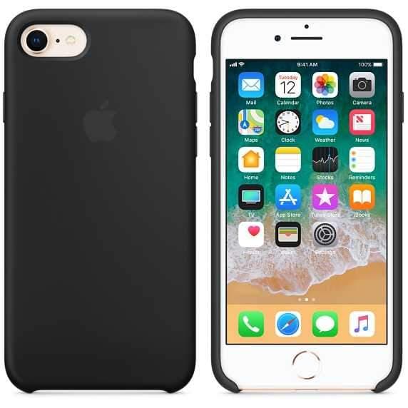 apple iphone 8 7 silicone case black