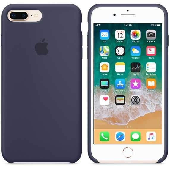 apple iphone 8 plus 7 plus silicone case midnight blue - SW1hZ2U6NTMxOTM=