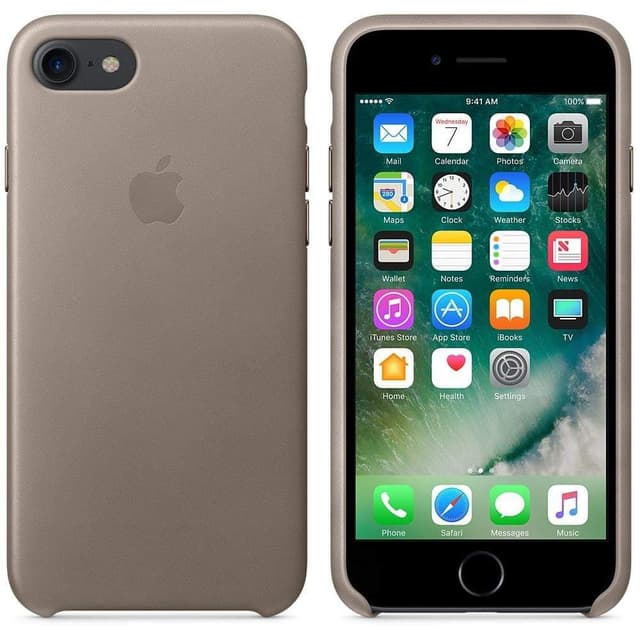 كفر جوال ايفون 7 باللون البني جلدي من ابل Apple iPhone 7 Leather Case  Taupe