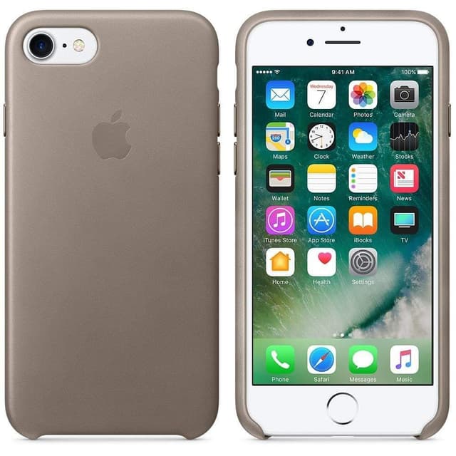 كفر جوال ايفون 7 باللون البني جلدي من ابل Apple iPhone 7 Leather Case  Taupe