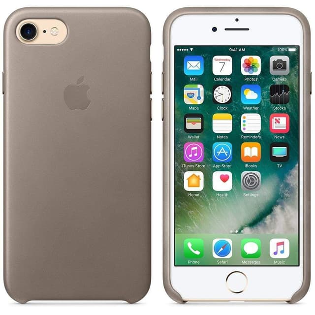 كفر جوال ايفون 7 باللون البني جلدي من ابل Apple iPhone 7 Leather Case  Taupe