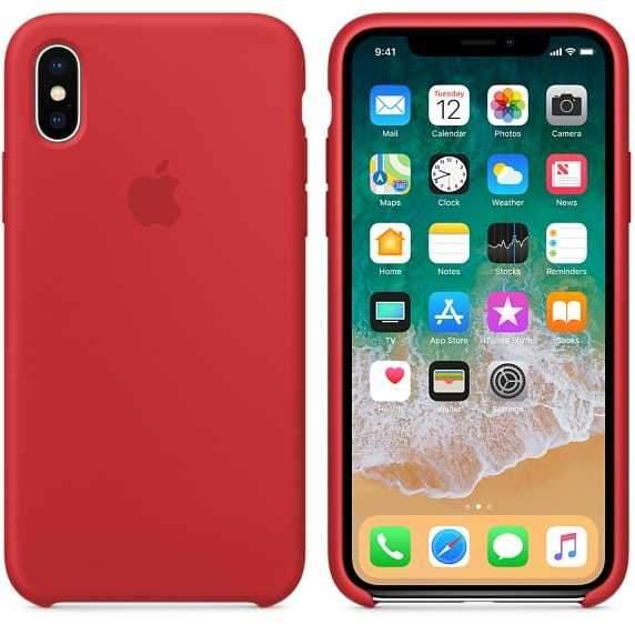 Apple Iphone X Silicone Case - Red