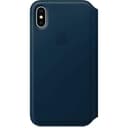 كفر ايفون اكس الذكي باللون الازرق الداكن على شكل دفتر من ابل Apple iPhone X Leather Folio Cosmos Blue