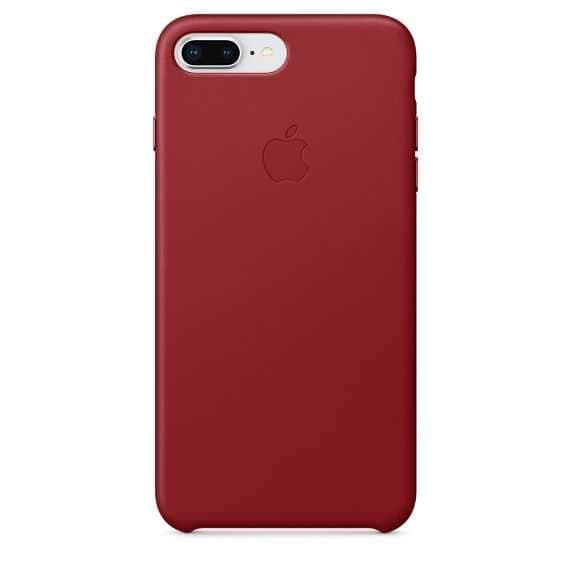 كفر جوال ايفون 7 بلس وايفون 8 بلس باللون الاحمر جلدي من ابل Apple iPhone 8 Plus / 7 Plus Leather Case Red