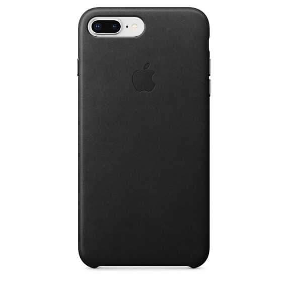 كفر ايفون 8 بلس وايفون 7 بلس باللون الاسود جلدي من ابل Apple iPhone 8 Plus / 7 Plus Leather Case Black