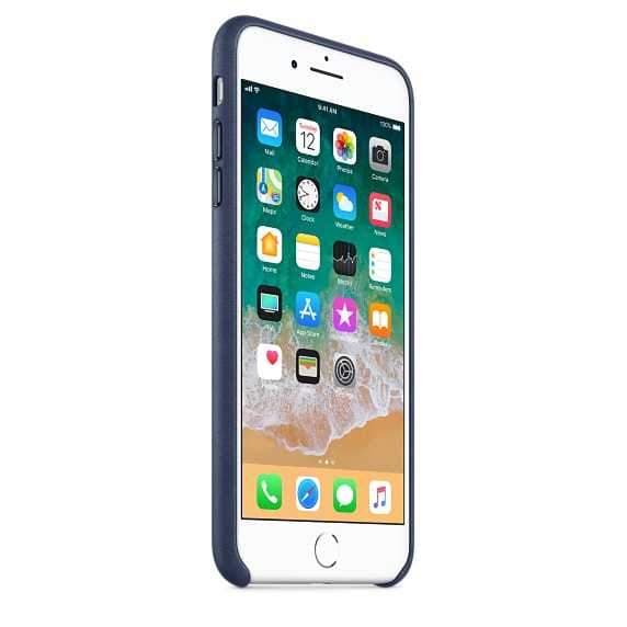 جراب ايفون 7 بلس وايفون 8 بلس باللون الكحلي جلدي من ابل Apple iPhone 8 Plus / 7 Plus Leather Case Midnight Blue