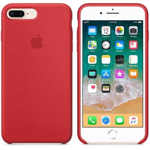 Apple Iphone 8 Plus / 7 Silicone Case - Red
