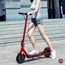 AsiaScooter fiat f500 e scooter 10 folding electric scooter portable compact stylish trendy 250w motor power fast 25kph battery operated lights splash resistant pneumatic tires electronic brake red