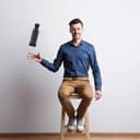 asobu inner peace glass and tritan encased 17 ounce travel water bottle black