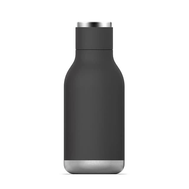asobu urban insulated and double walled 16 ounce stainless steel bottle black