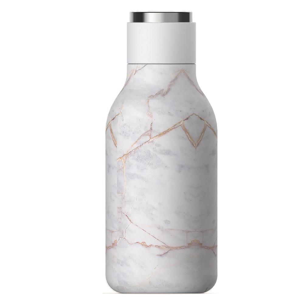 asobu urban insulated and double walled 16 ounce stainless steel bottle marble