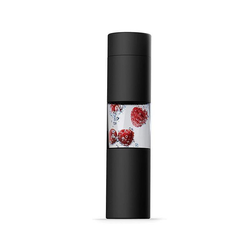 asobu flavor u see a stainless steel fruit infuser slim and classy water bottle 500 ml bpa free black