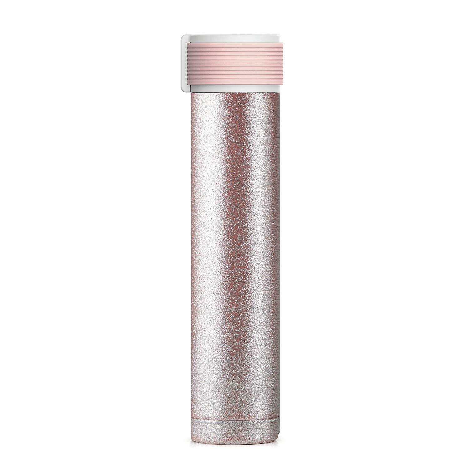 asobu skinny mini 8oz fashion forward double walled stainless steel insulated water bottle nude