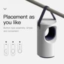 baseus purple vortex usb mosquito lamp physical silent mosquito killer white