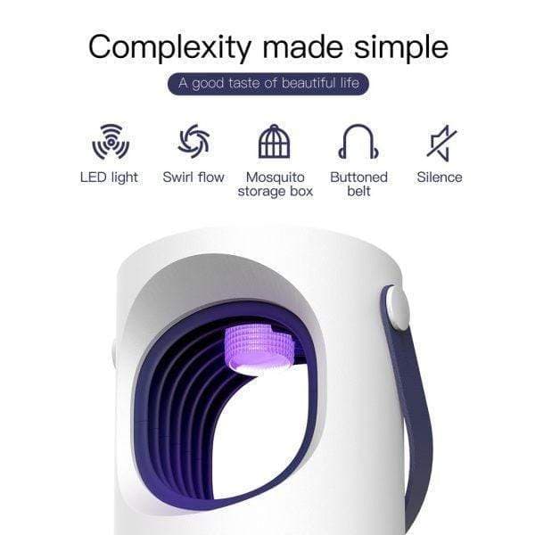 baseus purple vortex usb mosquito lamp physical silent mosquito killer white