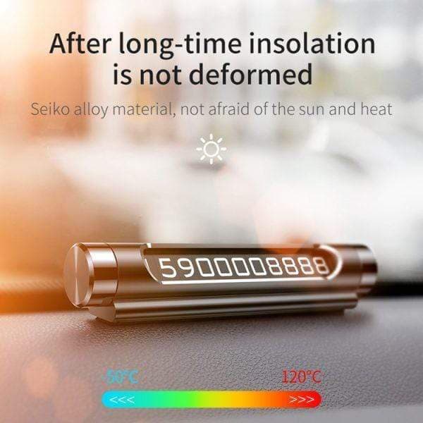 بطاقة رقم موقف السيارة Baseus Temporary Parking Number Card Black