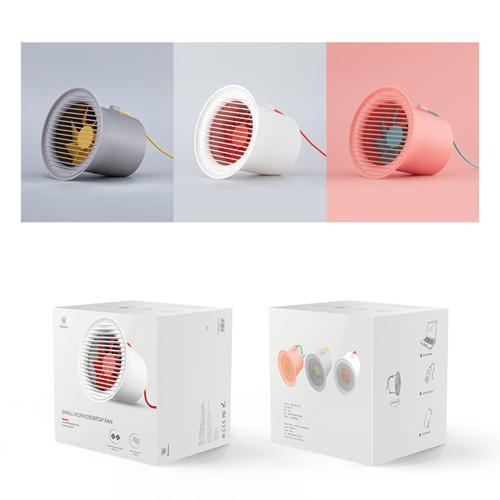 baseus small horn desktop fan pink dual turbo fan 2 speeds adjustable usb cooling fan