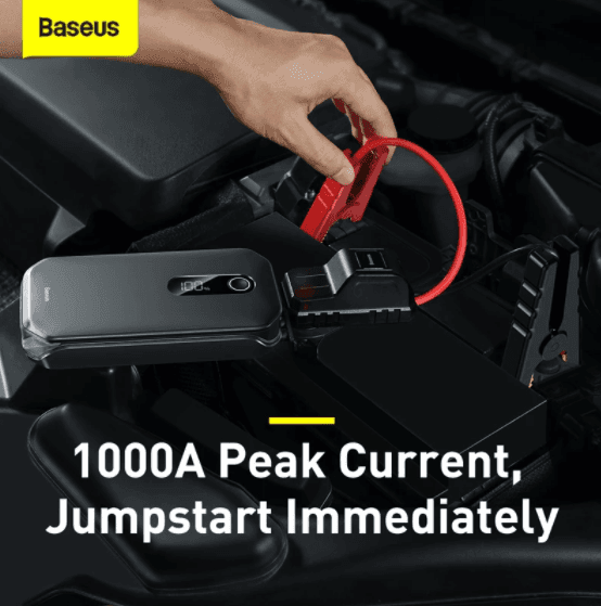 baseus super energy pro car jump starter 12000mah 5v 3a paak current1000a blackbaseus super energy pro car jump starter 12000mah 5v 3a paak current1000a black