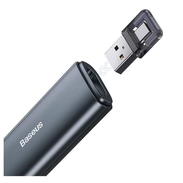 جهاز تحكم  العرض التقديمي  Baseus Orange Dot Wireless Presenter (Red Laser) (Accessories: No. 7 battery *1)رمادي