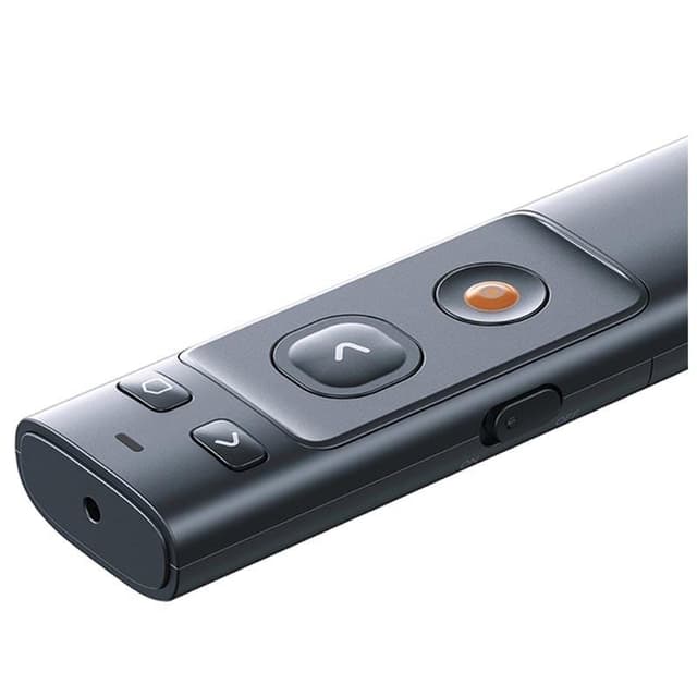جهاز تحكم  العرض التقديمي  Baseus Orange Dot Wireless Presenter (Red Laser) (Accessories: No. 7 battery *1)رمادي