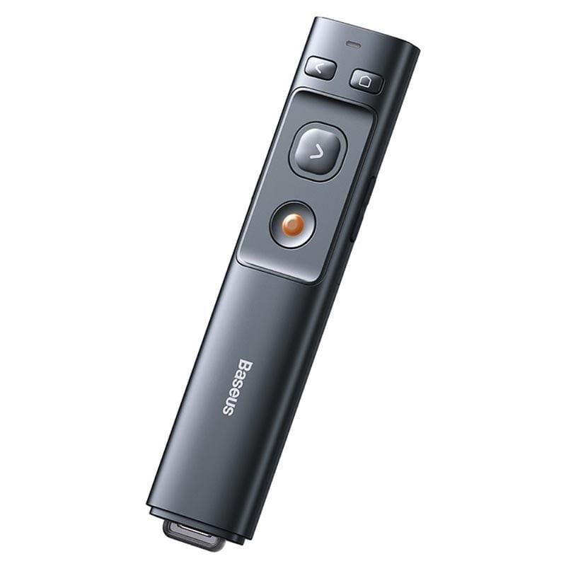 جهاز تحكم  العرض التقديمي  Baseus Orange Dot Wireless Presenter (Red Laser) (Accessories: No. 7 battery *1)رمادي