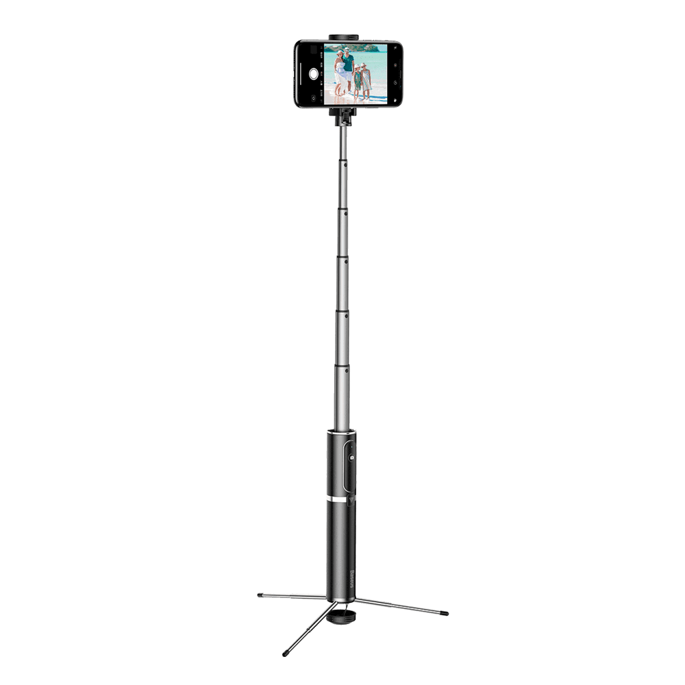 baseus fully folding selfie stick black sliver